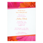 Pink Orange Daisy Wedding Bridal Shower Invitation