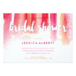 Pink Orange Watercolors Bridal Shower Invitation