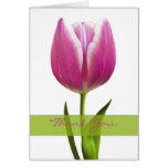 Pink Tulip Wedding Thank You Card
