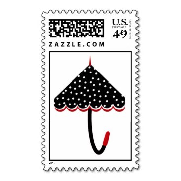 Polka Dot Umbrella Stamp