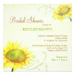 Posh Sunflowers n Swirls Bridal Shower Card