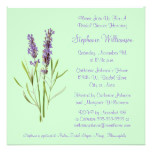 Pretty Lavender Herb Sprig on Green Bridal Shower Card