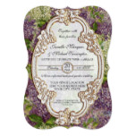 Pretty Modern Vintage Bridal Shower Lilac Floral Card