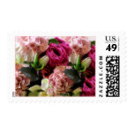Pretty Pink Flowers Wedding Event Stamp