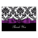 purple damask ThankYou Cards