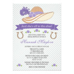 Purple Derby Hat Bridal Shower Card