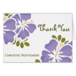 Purple Hibiscus Thank You Notes Cards