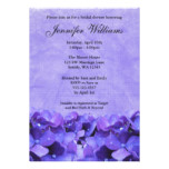 Purple Hydrangea Bridal Shower Invitation