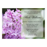 Purple Lilac Blossoms Bridal Shower Card
