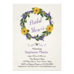 Purple Pansies, Bridal Shower Card