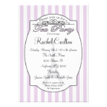 Purple Paris Bridal Tea Party Invitation