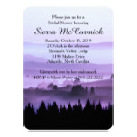 Purple Rustic Mountain Bridal Shower Invitation