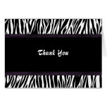 Purple Stripe Zebra Print Thank You Card