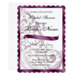 Purple Swirl Bridal Shower Invitation