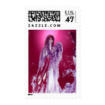QUEEN GUINEVERE gem pink red Stamp