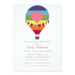 Rainbow Hot Air Balloon Bridal Shower Invitations