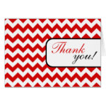 Red Chevron Thank You Card