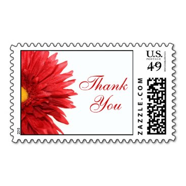 Red Daisy Thank You Stamps