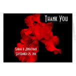 Red Hot Iris Floral Wedding Thank You Card