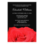 Red Rose and Black Bridal Shower Card