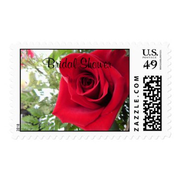 Red Rose Bridal Shower Postage