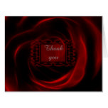 Red Rose wedding thank you Card