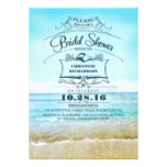 Retro beach blue ombre bridal shower invites