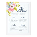 Romantic Floral Bridal Shower Phone Game Card