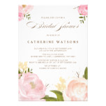 Romantic Watercolor Flowers Bridal Shower Invite