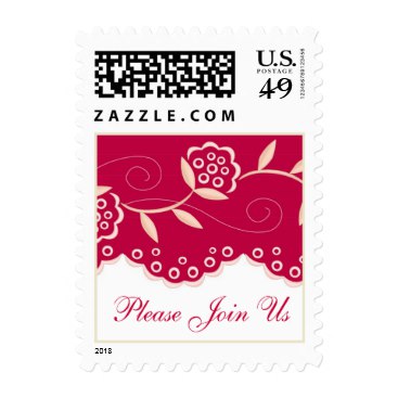 Rose and Vines Wedding Shower Event Invitation Postage Stamp