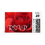 RSVP Red Rose Postage Stamp