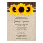 Rustic Country Sunflower Bridal Shower Invitation