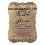 Rustic Country Vintage Bridal Shower Invitations