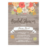 Rustic Fall in Love Bridal Shower Card