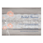 Rustic Floral and Lace Bridal Shower Invitation