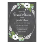 Rustic Floral Chalkboard Bridal Shower Invitation