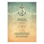 Rustic lights nautical bridal shower invitation