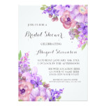 Rustic Lilac Purple Flowers Bridal Shower Card