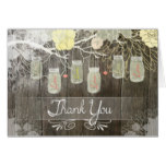 Rustic Mason Jar Thank You Card