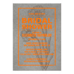 Rustic Orange Bridal Shower Invitations