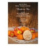 Rustic Pumpkins Fall Bridal Shower Card