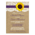 Rustic Sunflower, Kraft & Lace Bridal Shower Card