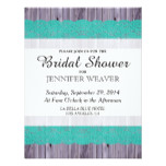 Rustic Wood and Teal Lace Card