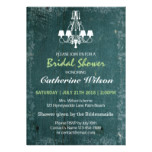 Rustic Wood & Chandelier Bridal Shower Invitation