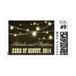 rustic wood country stamp with string lights