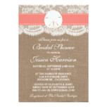 Sand Dollar Beach Bridal Shower - Coral Card