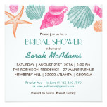 Sea Shells Beach Theme Bridal Shower Invitation