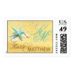 Seashells Sandy Beach Destination Wedding Postage