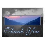 Smoky Country Mountain Sunset Thank You Card
