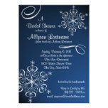 Snowflake Blue Bridal Shower Card
